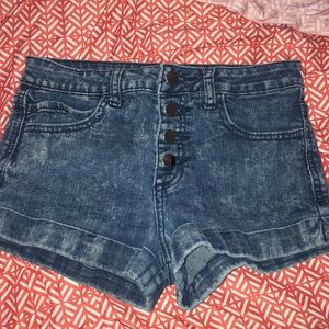 Stonewashed Jean shorts